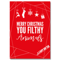 Merry Christmas Filthy Animal Card